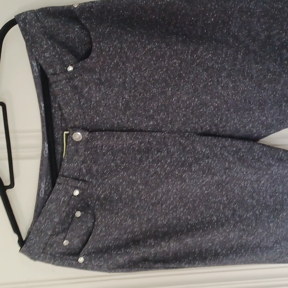 Diane Gilman🖤 Black, With Small White Flecks, Semi-Casual 5 Pocket Pants  W-14 - Picture 3 of 10